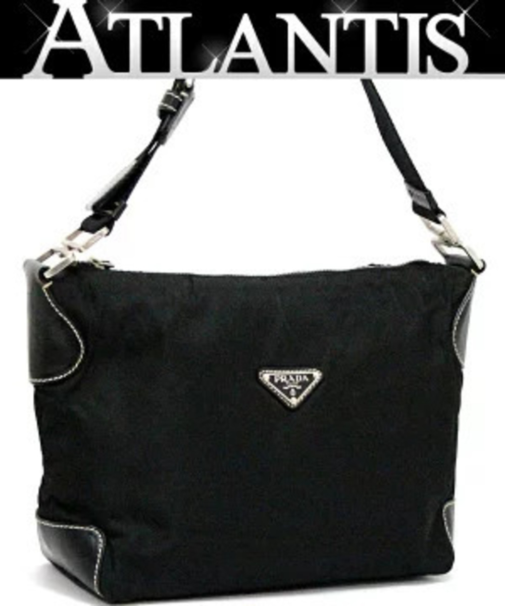 Prada Triangle Shoulder Bag Black